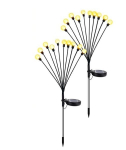 Happy People Sodo &scaron;viestuvai su saulės baterija 2 LED žibintų su 8 burbulais