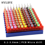 (10 vnt. 2,05 mm) 10 vnt 0,1-3,175 mm PCB spausdinimo plok&scaron;tės antgalis Spiralinės fleitos karbido mikro grąžtai Dremel PCB papuo&scaron;alams CNC graviravimas