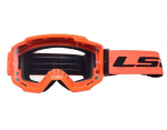 Motokroso akiniai LS2 Charger Oranžiniai su skaidriu stiklu