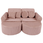 Churros modulinė sofa max, rubino &scaron;okolado rožinė