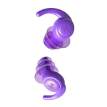 1 pora mink&scaron;tų silikoninių ausų kam&scaron;tukų miegui, koncertams, plaukimui ir kelionėms, Violetinė