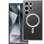 Samsung Galaxy A55 Telefono dėklas Electro Mag Cover, sidabrinis/skaidrus