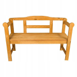 Medinis oranžinis suoliukas &bdquo;Ania&ldquo; sodui, terasai ar balkonui