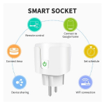 Elektriniai jungikliai, lizdai Tuya WiFi Smart 20A Power Mornitor Energiją taupantis laikmačio lizdas Smart Life valdymas balsu, paprasta naudoti