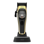 Profesionali plaukų kirpimo ma&scaron;inėlė OSOM Professional PRIME Cordless Hair Clipper OSOMP01GOLD, aukso spalvos