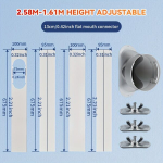 Ne&scaron;iojamo Oro Kondicionieriaus Lango Sandarinimo Komplektas, 2,58&ndash;1,61 m auk&scaron;čio i&scaron;traukiamas 5,1 colio vienos skylės pertvara