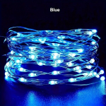 Baterijomis maitinamos LED girliandos, 2 m / 6,56 pėdos (mėlyna)