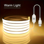 USB Valdomos LED Juostos &Scaron;viesos, Touch-5V USB-&Scaron;ilta &scaron;viesa 3000K-5m