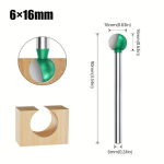 1-7 vnt. 3mm 6mm Kotas Rutulinė Formavimo Freza, Medžio Drožybos Poliravimo Galvutė, Ilgis-6*16mm