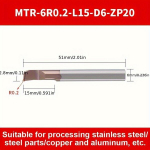 MZG gręžimo strypo frezavimo įrankis MTR-6R0.2-L15-D6-ZP20, MTR 6 R0.2 L15-D6