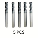 Frezavimo antgaliai 8mm, 60mm ilgio, kietas lydinys, 5 vnt