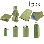 Galutinis Avarinis I&scaron;gyvenimo Rinkinys: Palapinė, Antklodė, Miegmai&scaron;is ir Apsiaustas.,  Žalias kostiumas