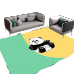Pandos spaudo dekoratyvinis kilimėlis,  150 cm x 200 cm / 59 x 78,74 colio