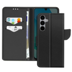 Samsung Galaxy A16 dėklas - Prabangus - Juodas - Pilna apsauga - Laikiklio funkcija - Magnetinė lipduka