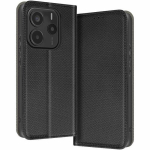 I&scaron;maniojo telefono dėklas - Xiaomi - Redmi Note 14 5G - Dirbtinė oda - Magnetinė užsegimas - Kortelės laikiklis