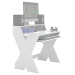 I&scaron;skirtinė DJ garso stotis kompakti&scaron;ka balta studijos baldai