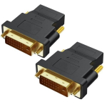 DVI į HDMI adapteris - Phonillico - 2 vienetai - 1080p Full HD - Rezoliucija 1920x1200 - Juoda
