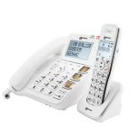Fiksuotas telefonas senjorams - GEEMARC - AmpliDECT Combi 295 - Atsakiklis 15 min - Skambėjimas 80 dB - Baltas