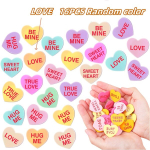 Derviniai &scaron;irdelės pakabukai su užra&scaron;ais, LOVE【16pcs random colors】