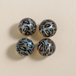 Karoliukų ir karoliukų rinkinys papuo&scaron;alams, Two-color Leopard Print Tea Brown-10pcs