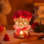 USB rožių LED lempa, 【Raudona】