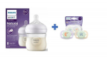Rinkinys Philips Avent Natural, buteliukas, 125 ml + čiulptukai, 0-2 mėn, 2 vnt.