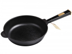 Ketaus keptuvė su rankena Optima Black 240 x 60