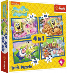 Dėlionė Spongebob 4w1 Trefl, 34674T
