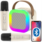 Gotel karaoke rinkinys su 2 mikrofonais ir garsiakalbiu, belaidis, su baterija, bluetooth