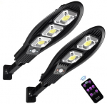 Gatvės &scaron;viestuvas su saulės elementu 3 Led. COB. ta&scaron;kų