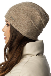 Vivisence moterų kepurė Beanie kepurė, žiema, i&scaron; &scaron;iltų vilnos verpalų, klasikinis rudens, žiemos kepurė, jaukus, su vidiniu pamu&scaron;alu, puikiai tinka, papildomas komfortas,smėlio spalvos melanžas, vienas dydis, Vienas dydis