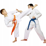 Kimono karatei dziudo kostiumas vaikams + diržas 120 cm firminis patvarus