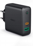 Aukey Pa-d3 greitasis tinklo įkroviklis 2xusb Pd 60w Power Delivery 3.0 Dd