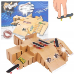 Allvia fingerboard rampa, žaislas vaikams, skateparkas + 4 riedlentės fb-04