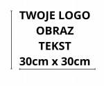 Lipdukas be fono ant automobilio stiklo, automobilio, logotipo, paveikslėlio, teksto 30x30 cm