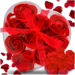 Muilinės rožės voniai gėlės flowerbox dovana mamos diena &scaron;irdis i&scaron; rožių