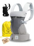 Kiddy Kingdom ergonomi&scaron;ka ne&scaron;ioklė kūdikiams nuo gimimo - 3-in-1 multifunkcinė ne&scaron;ioklė vaikams nuo 0-36 mėn. - ne&scaron;ioklė su 3d mink&scaron;tu tinkleliu - medvilnė - ne&scaron;imo diržas - ne&scaron;imo krep&scaron;ys - pilka
