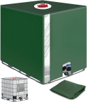Sobeau ibc konteinerio uždangalas 1000 l, ibc konteinerių priedai, vandens talpos brezentas su permatoma plėvele, apsauginis brezentas nuo uv spindulių, lietaus vandens talpos uždangalas, ibc vandens talpos uždangalas, žalias