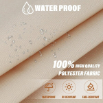 Balkono markizė 4 x 5 m, neper&scaron;lampama apsauga nuo saulės, stačiakampė markizė su kilpomis ir virve, uv apsauga, kreminės spalvos markizės audinys balkonui, sodui, terasai