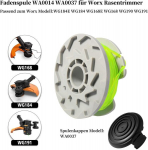 Eyoloty Wa0014 Wa0037 valo ritė, tinkama Worx Wg184e Wg184 Wg168e Wg168 Wg190 Wg191 žoliapjovėms, atsarginės valo ritės ilgis 6 m, skersmuo 2 mm (6 ritės + 2 dangteliai)