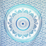 Mandala gobelenas, saulė, estetinis, didelis, universalus, paplūdimio rank&scaron;luostis xxl, pareo audinys, paplūdimio antklodė be smėlio, mėlynas