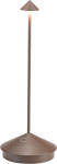 Zafferano Pina Pro reguliuojamo ry&scaron;kumo Led stalinė lempa, aliuminis, Ip54, skirta naudoti viduje/lauke, kontaktinė įkrovimo stotelė, auk&scaron;tis 29 cm, Eu ki&scaron;tukas, corten