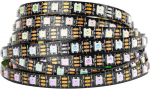 Btf-lighting ws2812b led juosta, 5 m ilgio, 60 led/pikselių/m, 300 led, juoda rgb pcb juosta su 5050 smd led, ne vandeniui atspari ip30