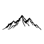 Wallxpert pakabinama dekoracija Mountain, juoda
