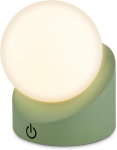 Briloner - mini led stalinė lempa, belaidė ip54 su jutikliniu valdymu, reguliuojamas ry&scaron;kumas, keičiama baterija ir &scaron;viesos &scaron;altinis, naktinė lempa, rutulys, led lempa, stalinė lempa su baterija, lauko lempa, 10 x 8 x 9 cm, žalia