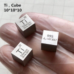 Horlirty elementų kubas 10x10mm gryno tankio kobalto nikelio vario cinko niobio molibdeno alavo volframo bismuto &scaron;vino stibio titano geležies (1 titano kubas)