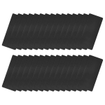 30 vnt. aliuminio plok&scaron;telių 50x22x0.3 mm, juodos, graviravimui