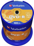 USB laikmena Verbatim 2330529 43549 4.7gb 16x Dvd-r Matt Silver - 100 vnt. Verpstė