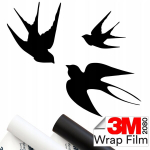 3m 2080 lipdukas automobiliui Kregždės Pauk&scaron;čiai Birds 13x15