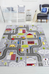 Asir kilimas Gri Trafik 160x230 cm